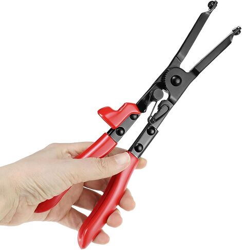 QWORK Clamp Spread Pliers with Locking Device - Long Jaws for Exhaust Pipe Clamps, Lap Joint Clamps in Saudi Arabia