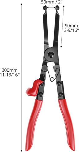 QWORK Clamp Spread Pliers with Locking Device - Long Jaws for Exhaust Pipe Clamps, Lap Joint Clamps in Saudi Arabia