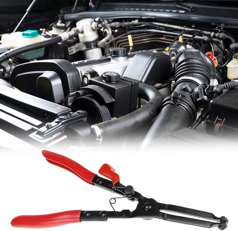 QWORK Clamp Spread Pliers with Locking Device - Long Jaws for Exhaust Pipe Clamps, Lap Joint Clamps in Saudi Arabia