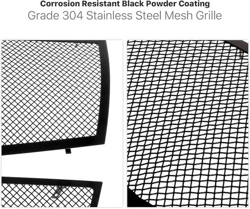 HD Ridez Premium Stainless Steel Black Mesh Front Grille Grill Insert Combo Compatible with Cadillac CTS 2008-2013 & 11-14 CTS Coupe Main Upper Lower Bumper HDR-GRAB2231H in Saudi Arabia