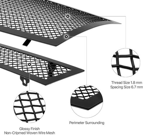 HD Ridez Premium Stainless Steel Black Mesh Front Grille Grill Insert Combo Compatible with Cadillac CTS 2008-2013 & 11-14 CTS Coupe Main Upper Lower Bumper HDR-GRAB2231H in Saudi Arabia