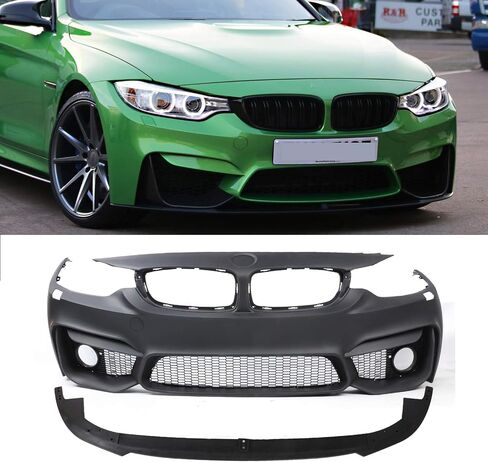 PENSUN M/4 Style Front Bumper Cover W/O PDC Holes W/Fog lights Fit for 2014-2019 BMW F32 F33 F36 4 Series, Not Fit M4 M3 Vehicle in Saudi Arabia