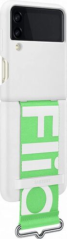 Samsung Galaxy Z Flip3 Silicone Cover with Strap - Official Case - White in Kuwait