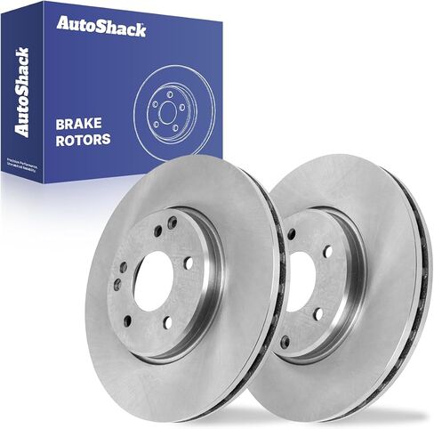 AutoShack Front Drilled & Slotted Brake Rotors | Replacement for Mercedes CLK350 C280 SLK280 SLK300 C350 CLK320 E320 C320 CLK430 E430 Chrysler Crossfire RWD | E-Coated | 2-PC Set | ShadowGuard in Saudi Arabia