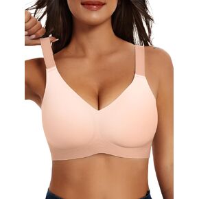 Ninee Womens Wireless Bras No Underwire Tshirt Bras Supportive Seamless Push Up Full Coverage Bralette Comfort Everyday Bra in Saudi Arabia