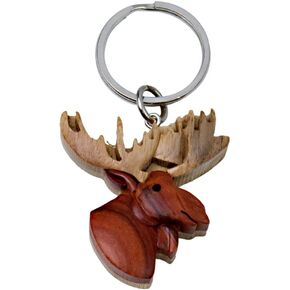 Moose Wooden Keychain in Saudi Arabia