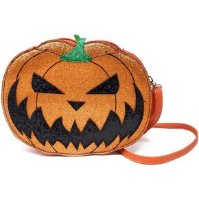 Comeco Halloween Pumpkin Jack O Lantern Glitter Crossbody Bag (Double Sided Jack O Lantern) in Saudi Arabia