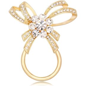NOUMANDA Sweet Crystal Bow Magnetic Eyeglass Holder Brooch for Women Gift in Saudi Arabia