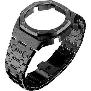 GA2100/GA2110/GAB2100 Mod Kit – Stainless Steel Case with Polished Bezel, Solid Metal GA2100 Strap & Band for G-Shock Style Watch Conversion in Kuwait
