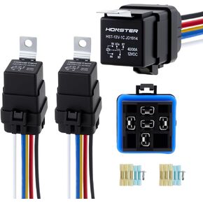 HONSTER car Relay 5-pin 40/30AMP Heavy-Duty 12AWG Harness Socket SPDT 2-Piece in Saudi Arabia