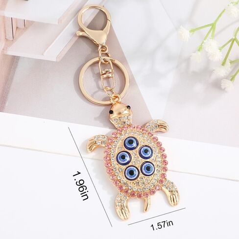 Stylish Keychain Gifts for Women, Sparkling Rhinestone Bag Charms, Fashionable Alloy Key Ring for Car Key Purse Handbag in Saudi Arabia