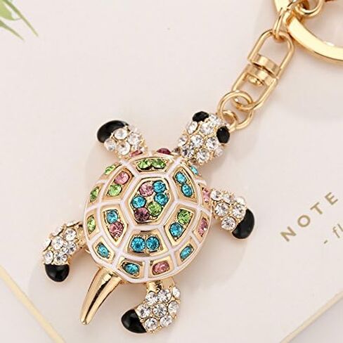Stylish Keychain Gifts for Women, Sparkling Rhinestone Bag Charms, Fashionable Alloy Key Ring for Car Key Purse Handbag in Saudi Arabia