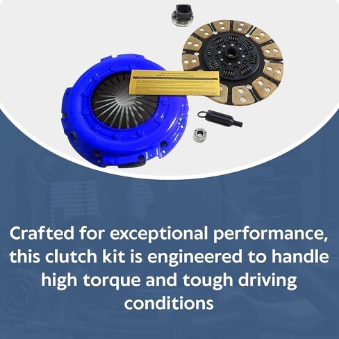 مجموعة القابض EFT Stage 4 لـ 1911-2003 Ford Super Duty F250، F350، F450، F550 7.3L Powerstroke - مع قرص سيراميك نحاسي - يوفر أداءً فائقًا وملاءمة دقيقة - ضمان العلامة التجارية لمدة 12 شهرًا in Saudi Arabia