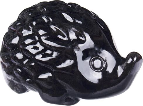 Natural Obsidian Crystal Hedgehog Sculpture Cute Charm for Love, Desk Ornament Energy Booster Healing Crystal Ornament Wealth Hedgehog Decor Handmade Art Piece in Saudi Arabia
