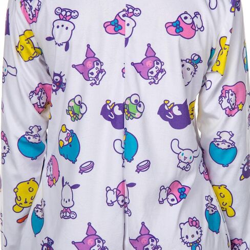 بدلة نوم نسائية من Bioworld Sanrio Hello Kitty Kuromi My Melody Keroppi بغطاء رأس وسحاب in Saudi Arabia