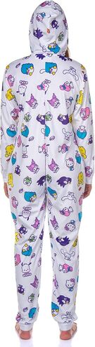 بدلة نوم نسائية من Bioworld Sanrio Hello Kitty Kuromi My Melody Keroppi بغطاء رأس وسحاب in Saudi Arabia