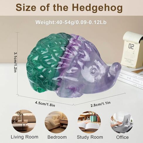 Natural Obsidian Crystal Hedgehog Sculpture Cute Charm for Love, Desk Ornament Energy Booster Healing Crystal Ornament Wealth Hedgehog Decor Handmade Art Piece in Saudi Arabia