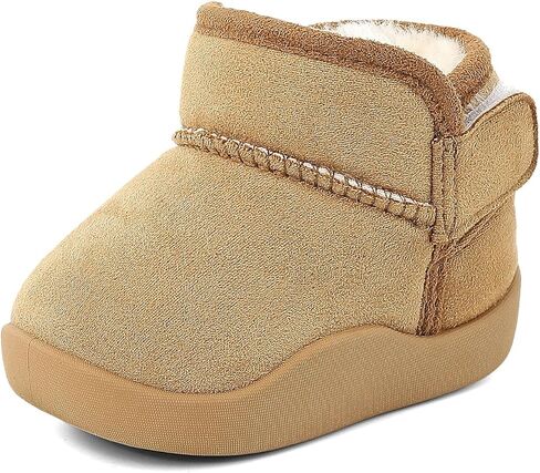 Kids Snow Boots Girls Boys Winter Warm Shoes Fur Lined Lightweight Fashion Ankle Boots for Toddler/Little Kid in Kuwait