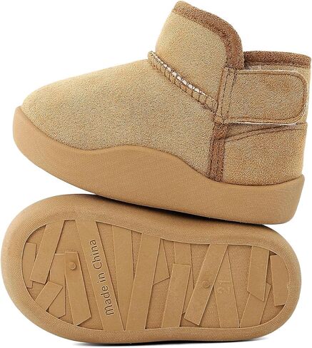 Kids Snow Boots Girls Boys Winter Warm Shoes Fur Lined Lightweight Fashion Ankle Boots for Toddler/Little Kid in Kuwait