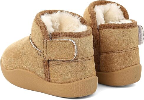 Kids Snow Boots Girls Boys Winter Warm Shoes Fur Lined Lightweight Fashion Ankle Boots for Toddler/Little Kid in Kuwait