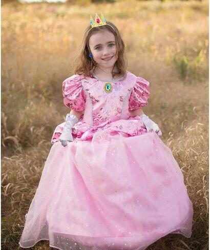 CIEHER 5PCS Princess Peach Costume Girls Peach Crown Headband, Wand, Gloves, Brooch Earrings in Saudi Arabia