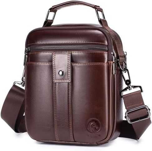 RAINBOW HORSE Men's Vintage Leather Crossbody Bag - Stylish & Functional Shoulder Bag for Daily Use in Saudi Arabia