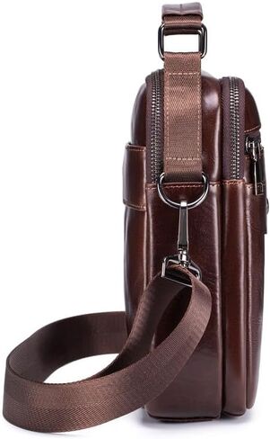 RAINBOW HORSE Men's Vintage Leather Crossbody Bag - Stylish & Functional Shoulder Bag for Daily Use in Saudi Arabia