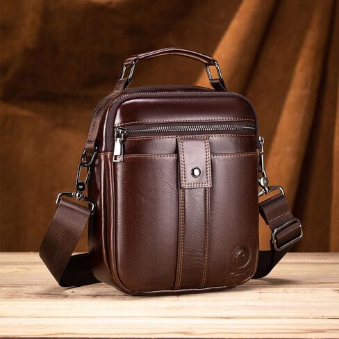 RAINBOW HORSE Men's Vintage Leather Crossbody Bag - Stylish & Functional Shoulder Bag for Daily Use in Saudi Arabia
