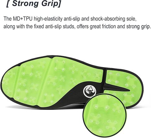 أحذية جولف رجالية مدببة مقاومة للماء - أحذية جولف رجالي قابلة للتنفس مانعة للانزلاق أحذية جولف مريحة للرجال مقاس 8-12 in Kuwait