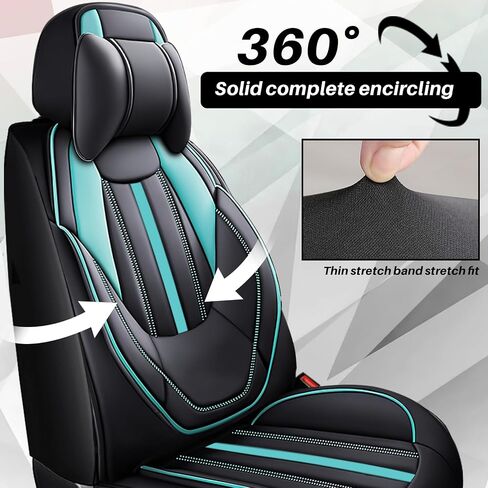 Car Seat Covers for Nissan 370Z 2009-2020, Premium Nappa Leather Sport Automotive Front Seat Covers, Waterproof Auto Seat Protector&Accessories(2 Seats Luxury/Black Red) in Saudi Arabia