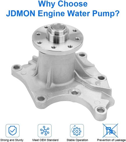JDMON Engine Water Pump W/Gasket (6mm Diameter Flange Holes) Replaces# 6671508 6631810 8943102510 Replacement for Isuzu 4JG2 4JA1 4JB1 4JG1 Bobcat 853 and later 843 Skid Steers John Deere 75C 80C in Saudi Arabia