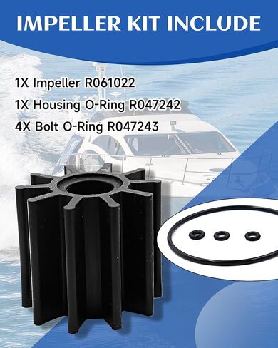 Impeller Repair Kit,Improved Control with O Ring Compatible With Crusader/PCM RP061022, R061022 Sierra 18-8926 Mallory 9-45718 in Saudi Arabia