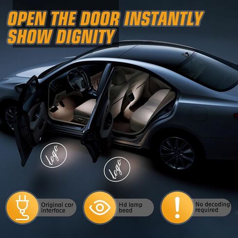 2 قطعة شعار أضواء باب السيارة لـ GTR R35 R34 2007-2019، ضوء باب مجاملة LED أضواء ظل الشبح، أضواء بركة LED ملحقات أضواء الترحيب in Kuwait