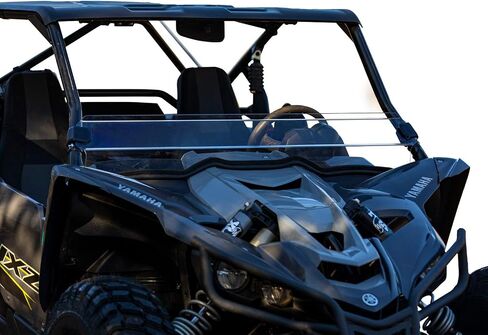 نصف زجاج أمامي مقاوم للخدش SuperATV لعام 2019+ Yamaha YXZ SE، SS، SS SE، طلاء صلب بصري XR، 1/4 بوصة بولي كربونات أقوى 250 مرة من الزجاج، حماية فائقة ونمط أنيق، صنع في الولايات المتحدة الأمريكية in Saudi Arabia