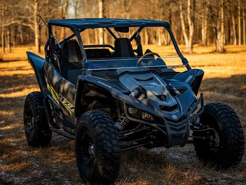 نصف زجاج أمامي مقاوم للخدش SuperATV لعام 2019+ Yamaha YXZ SE، SS، SS SE، طلاء صلب بصري XR، 1/4 بوصة بولي كربونات أقوى 250 مرة من الزجاج، حماية فائقة ونمط أنيق، صنع في الولايات المتحدة الأمريكية in Saudi Arabia