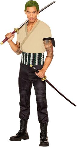 Spirit Halloween Adult Zoro Costume - One Piece, Men, Size ADULT SMALL in Saudi Arabia