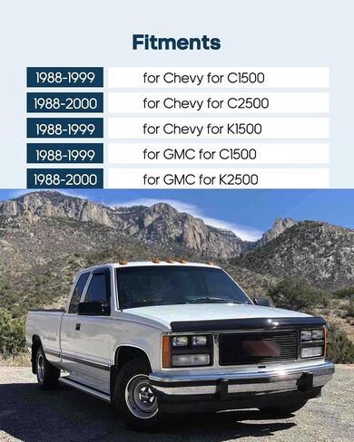 مقبض الباب الخارجي ECCPP 1988-1999 لسيارة Chevy for C1500 الخارجي البديل الخلفي مقبض الباب الخلفي قطعة واحدة أسود GM1916101، 15991786 in Saudi Arabia