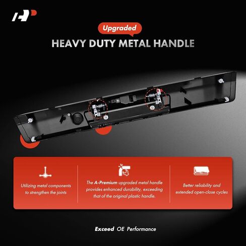 A-Premium Upgraded Metal Tailgate Handle Liftgate Latch Handle with Keyhole & Camera Hole Compatible with Ford F-250 F-350 Super Duty 2017-2024, F-450 F-550 Super Duty 2017-2023, Chrome Lever in Saudi Arabia
