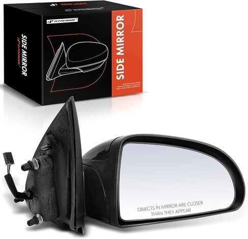 A-Premium Passenger Side Power Door Mirror - Compatible with Chevrolet Cobalt 2005-2010 & Pontiac G5 2007-2010 - Non-Heated Manual Folding Black Outside Rear View Mirror - Replace# 15144675 in Saudi Arabia