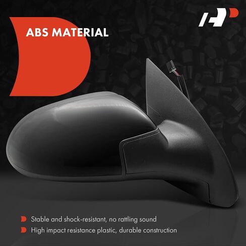A-Premium Passenger Side Power Door Mirror - Compatible with Chevrolet Cobalt 2005-2010 & Pontiac G5 2007-2010 - Non-Heated Manual Folding Black Outside Rear View Mirror - Replace# 15144675 in Saudi Arabia