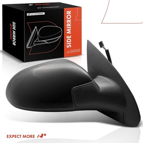 A-Premium Passenger Side Power Door Mirror - Compatible with Chevrolet Cobalt 2005-2010 & Pontiac G5 2007-2010 - Non-Heated Manual Folding Black Outside Rear View Mirror - Replace# 15144675 in Saudi Arabia