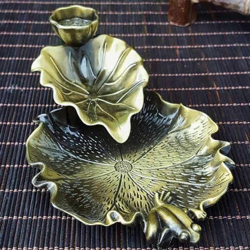Bronze Incense Holder – Elegant Zinc Alloy Incense Holder with Pond Lotus Design for Home Décor & Meditation in Saudi Arabia