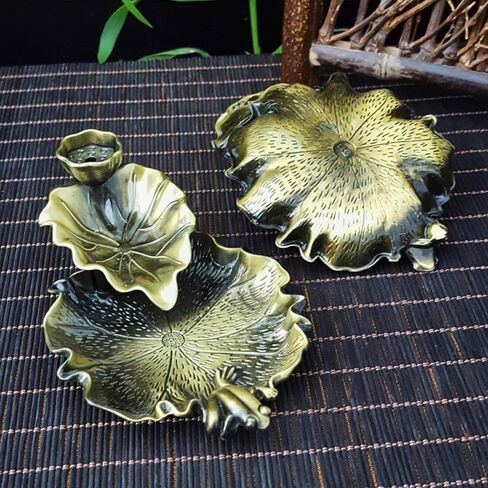 Bronze Incense Holder – Elegant Zinc Alloy Incense Holder with Pond Lotus Design for Home Décor & Meditation in Saudi Arabia