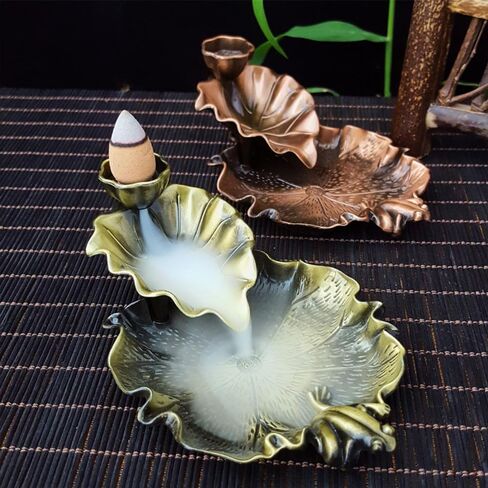Bronze Incense Holder – Elegant Zinc Alloy Incense Holder with Pond Lotus Design for Home Décor & Meditation in Saudi Arabia