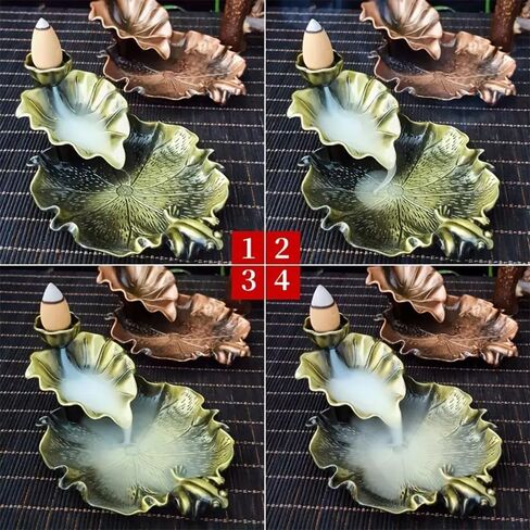 Bronze Incense Holder – Elegant Zinc Alloy Incense Holder with Pond Lotus Design for Home Décor & Meditation in Saudi Arabia