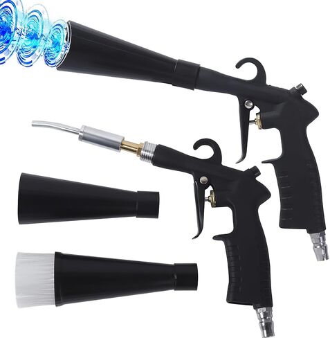 Car Cleaning Gun, Need to Use with Air Compressor, High Pressure Car Upholstery Cleaning Gun,Car Air Gun with 2 Nozzles, Quickly Removes Surface Dirt and Dust (New Upgraded Portable Air Gun) in Saudi Arabia