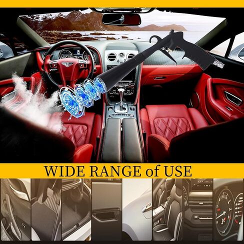 Car Cleaning Gun, Need to Use with Air Compressor, High Pressure Car Upholstery Cleaning Gun,Car Air Gun with 2 Nozzles, Quickly Removes Surface Dirt and Dust (New Upgraded Portable Air Gun) in Saudi Arabia