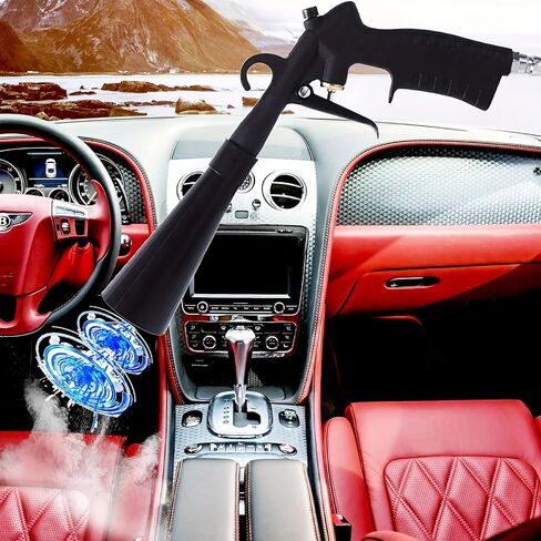 Car Cleaning Gun, Need to Use with Air Compressor, High Pressure Car Upholstery Cleaning Gun,Car Air Gun with 2 Nozzles, Quickly Removes Surface Dirt and Dust (New Upgraded Portable Air Gun) in Saudi Arabia