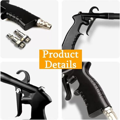 Car Cleaning Gun, Need to Use with Air Compressor, High Pressure Car Upholstery Cleaning Gun,Car Air Gun with 2 Nozzles, Quickly Removes Surface Dirt and Dust (New Upgraded Portable Air Gun) in Saudi Arabia