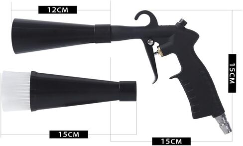 Car Cleaning Gun, Need to Use with Air Compressor, High Pressure Car Upholstery Cleaning Gun,Car Air Gun with 2 Nozzles, Quickly Removes Surface Dirt and Dust (New Upgraded Portable Air Gun) in Saudi Arabia